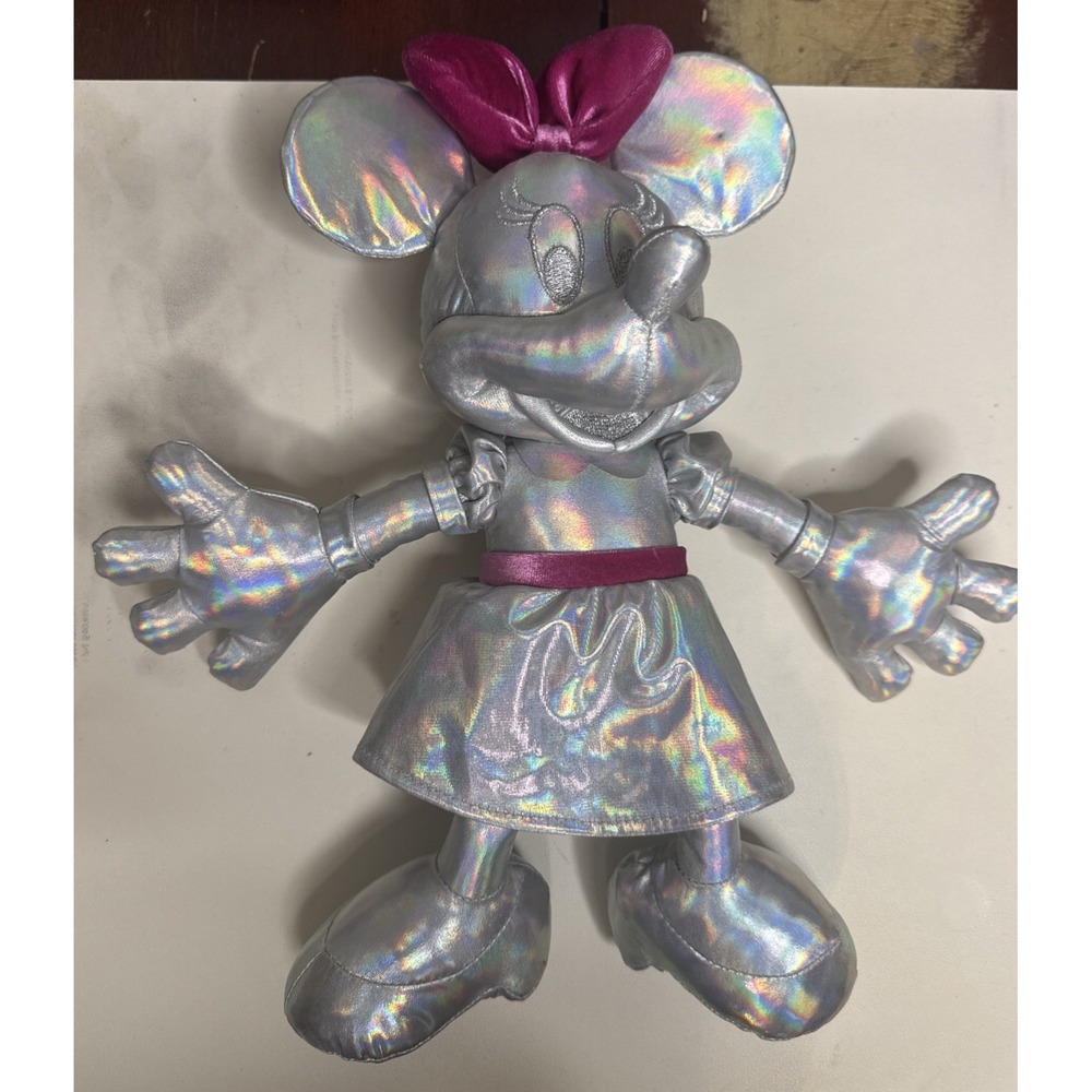 The Disney100 Platinum Celebration Minnie Mouse Silver Pink Bow - Picture 2 of 6